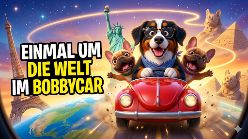 Einmal um die Welt im Bobbycar.